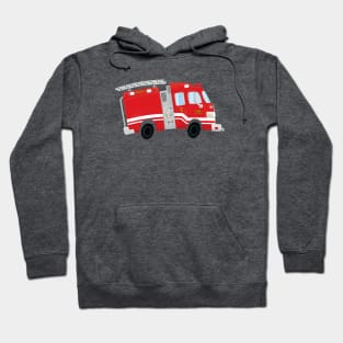 Cute Firetruck Design Hoodie